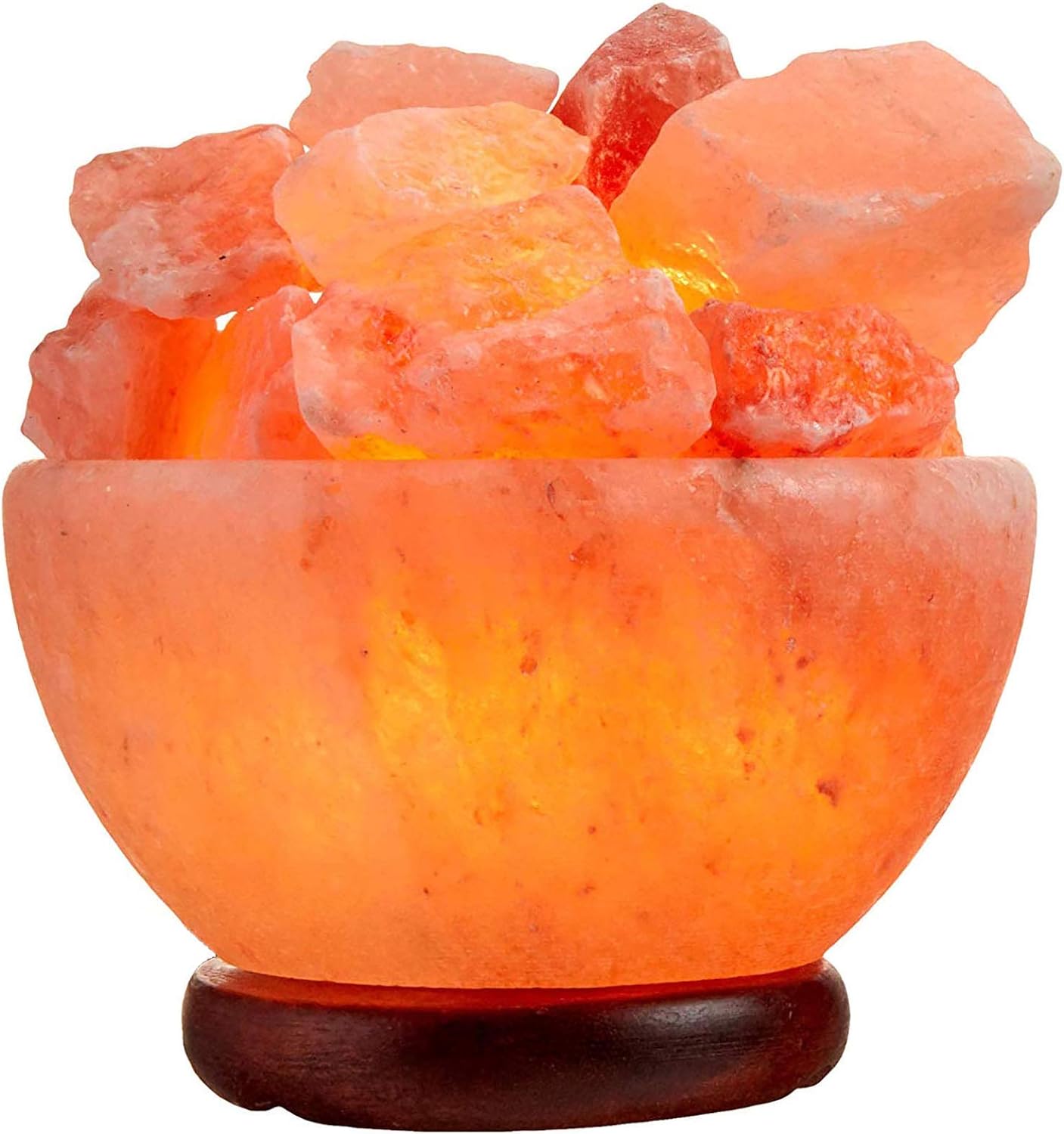 Himalayan Salt Lamp Bowl with Natural Crystal Chunks, 6-8 lbs